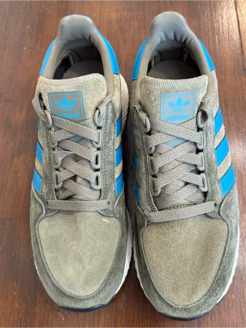 adidas Forest Grove Raw Khaki Green Teal Men's 7 Shoes EE8970 Rare Color - Picture 2 of 10